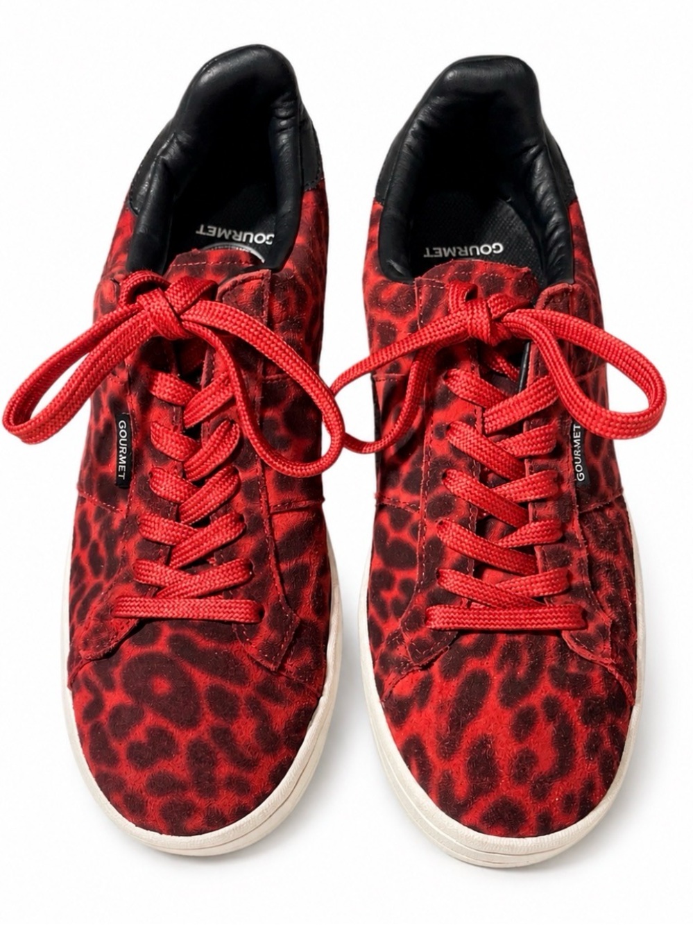 Gourmet Red Leopard Print Women's Sneakers Size 8
